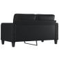 Preview: 2-Sitzer-Sofa Schwarz 140 cm Kunstleder