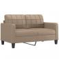 Preview: 2-Sitzer-Sofa Cappuccino-Braun 140 cm Kunstleder