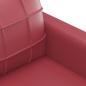 Preview: 2-Sitzer-Sofa Weinrot 120 cm Kunstleder