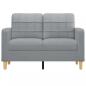 Preview: 2-Sitzer-Sofa Hellgrau 120 cm Stoff