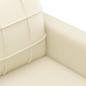 Preview: ARDEBO.de - 2-Sitzer-Sofa Creme 140 cm Kunstleder