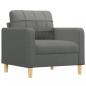 Preview: Sofasessel Dunkelgrau 60 cm Stoff
