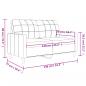 Preview: 2-Sitzer-Sofa Dunkelgrau 120 cm Stoff