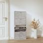Preview: ARDEBO.de - Schuhschrank Betongrau 59x17x150 cm Holzwerkstoff