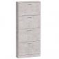 Preview: Schuhschrank Betongrau 59x17x150 cm Holzwerkstoff