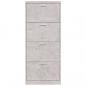 Preview: Schuhschrank Betongrau 59x17x150 cm Holzwerkstoff