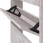 Preview: Schuhschrank Betongrau 59x17x150 cm Holzwerkstoff