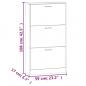 Preview: Schuhschrank Schwarz 59x17x108 cm Holzwerkstoff
