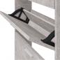 Preview: Schuhschrank Betongrau 59x17x108 cm Holzwerkstoff
