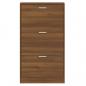 Preview: Schuhschrank Braun Eichen-Optik 59x17x108 cm Holzwerkstoff