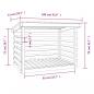 Preview: Kaminholzregal Grau 108x73x79 cm Massivholz Kiefer