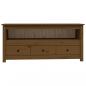 Preview: TV-Schrank Honigbraun 114x35x52 cm Massivholz Kiefer