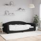Preview: ARDEBO.de - Tagesbett Schwarz 100x200 cm Stoff