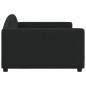 Preview: Tagesbett Schwarz 100x200 cm Stoff