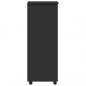 Preview: Rollschrank mit Schubladen MOSS Grau Massivholz Kiefer