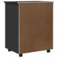 Preview: Rollschrank mit Schubladen MOSS Grau Massivholz Kiefer