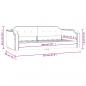 Preview: Tagesbett Schwarz 80x200 cm Stoff