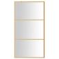 Preview: Duschwand für Begehbare Dusche ESG Klarglas Golden 100x195cm