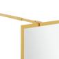 Preview: Duschwand für Begehbare Dusche mit ESG Klarglas Golden 90x195cm