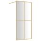 Preview: Duschwand für Begehbare Dusche ESG Klarglas Golden 100x195cm