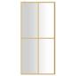 Preview: Duschwand für Begehbare Dusche ESG Klarglas Golden 100x195cm