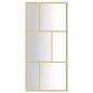 Preview: Duschwand für Begehbare Dusche mit ESG Klarglas Golden 90x195cm