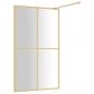 Preview: Duschwand für Begehbare Dusche ESG Klarglas Golden 118x195cm