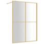 Preview: Duschwand für Begehbare Dusche ESG Klarglas Golden 140x195cm