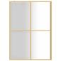 Preview: Duschwand für Begehbare Dusche ESG Klarglas Golden 140x195cm