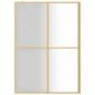 Preview: Duschwand für Begehbare Dusche ESG Klarglas Golden 140x195cm