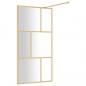 Preview: Duschwand für Begehbare Dusche ESG Klarglas Golden 115x195cm