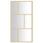 Preview: Duschwand für Begehbare Dusche ESG Klarglas Golden 100x195cm