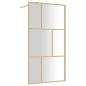 Preview: Duschwand für Begehbare Dusche ESG Klarglas Golden 100x195cm