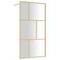 Preview: Duschwand für Begehbare Dusche ESG Klarglas Golden 100x195cm