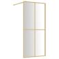 Preview: Duschwand für Begehbare Dusche mit ESG Klarglas Golden 90x195cm