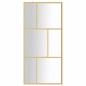 Preview: Duschwand für Begehbare Dusche mit ESG Klarglas Golden 80x195cm