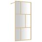 Preview: Duschwand für Begehbare Dusche mit ESG Klarglas Golden 80x195cm