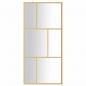 Preview: Duschwand für Begehbare Dusche mit ESG Klarglas Golden 80x195cm