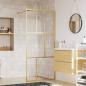 Preview: Duschwand für Begehbare Dusche mit ESG Klarglas Golden 80x195cm