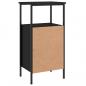 Preview: Nachttische 2 Stk. Schwarz 41x31x80 cm Holzwerkstoff
