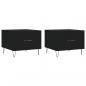 Preview: Couchtische 2 Stk. Schwarz 50x50x40 cm Holzwerkstoff