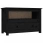 Preview: TV-Schrank Schwarz79x35x52 cm Massivholz Kiefer