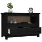 Preview: TV-Schrank Schwarz79x35x52 cm Massivholz Kiefer