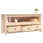 Preview: TV-Schrank 114x35x52 cm Massivholz Kiefer