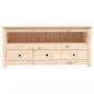 Preview: TV-Schrank 114x35x52 cm Massivholz Kiefer