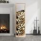 Preview: Kaminholzhalter 33,5x30x110 cm Massivholz Kiefer