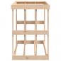 Preview: Outdoor-Kaminholzregal 108x52x74 cm Massivholz Kiefer