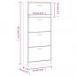 Preview: Schuhschrank Sonoma-Eiche 63x24x147 cm Holzwerkstoff