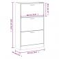 Preview: Schuhschrank Schwarz 63x24x103 cm Holzwerkstoff