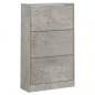 Preview: Schuhschrank Betongrau 63x24x103 cm Holzwerkstoff